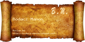 Bodacz Manon névjegykártya
